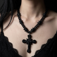Crown of Thorns Chain worn with black lace