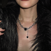 Heart Of Stone chain worn with fur collar