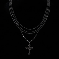 Congregation bead stack necklace on black