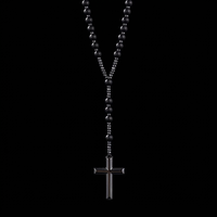 Midnight Mass black rosary on black