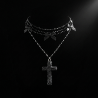 Funeral Bow choker on black