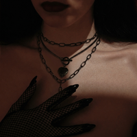 Heartstopper lariat in silver, worn
